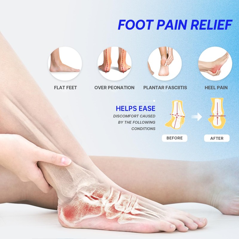 VALSOLE Plantar Fasciitis Arch Support Insole - 220+lbs Heavy Duty