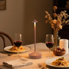 EJQ Cordless Table Lamp,Bedside Table Lamp for Bedroom,6000mAh Battery Operated Portable LED Desk Lamp,3 Way Dimmable Touch Lamp Rechargeable USB Charging Ports for Restaurant/Patio/Outdoor(Brown)