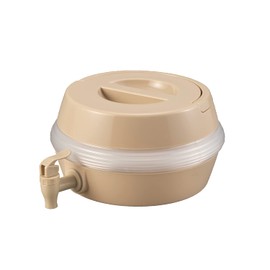 BUNDOK BD-300BE Bellows Water Jug, 2.6 gal (7.5 L) Convenient Foldable, A. Beige, Standard