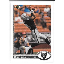 Ethan Horton 1991 Upper Deck Los Angeles Raiders Card #582