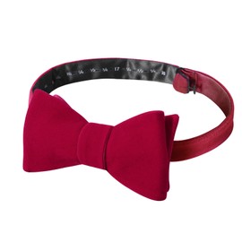 HOULIFE Self Tie Bow Tie for Men Classic Solid Color Bow Tie Adjustable Men's Bow Tie for Formal Wedding Party Banquet, red