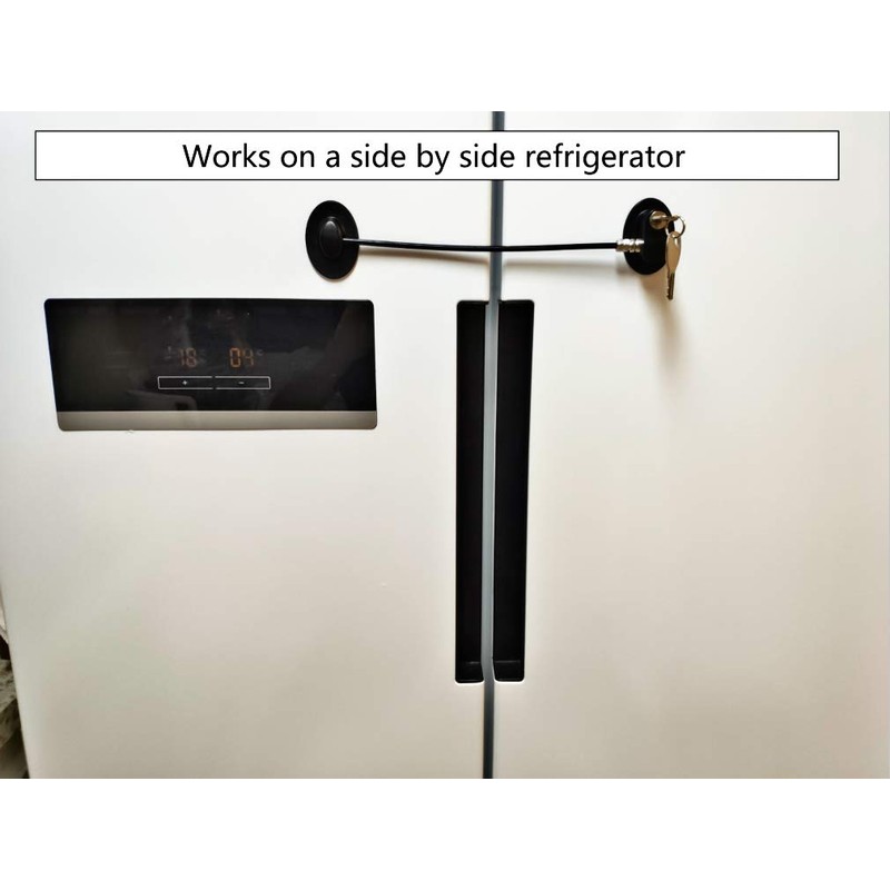 REZIPO - Refrigerator Door Lock with 2 Keys, File Drawer