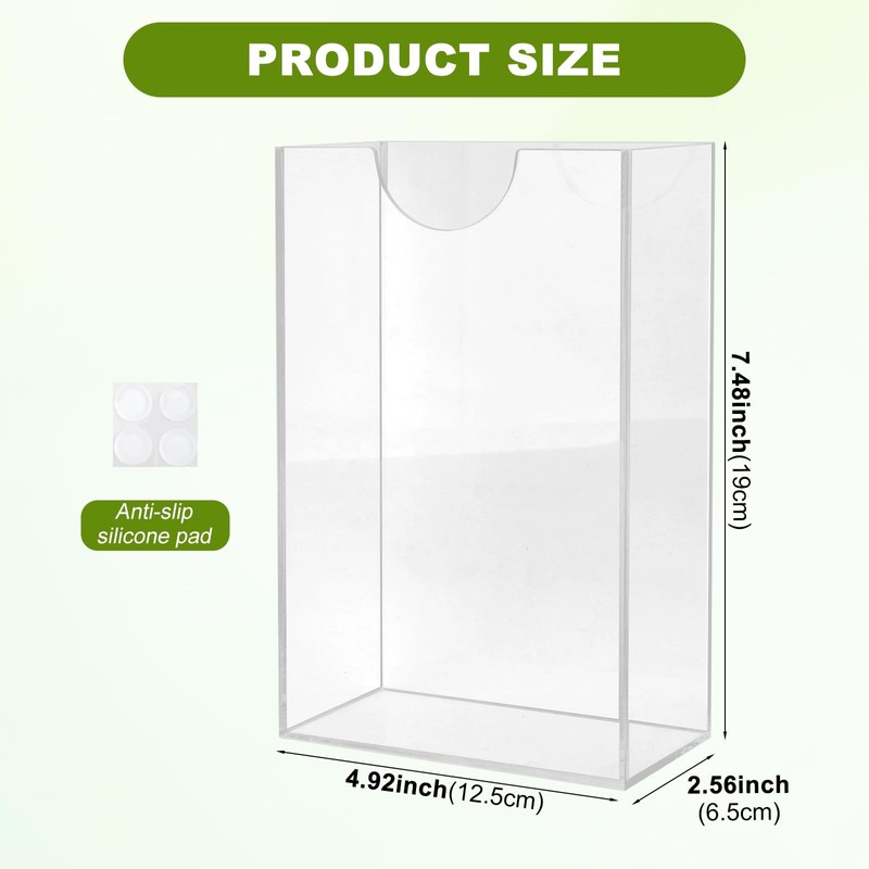 Acrylic Napkin Holder, Vertical Clear Guest Towel Holder, Waterproof Countertop