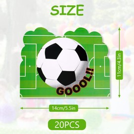 OFFCUP Kids Party Invitations, 20pcs Birthday Party Invitations, Party Invitations Invites Party Invitations Cards Birthday Cards for Children Boys Girls Birthday Party Celebrations (Football)