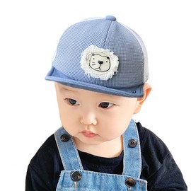 Newborn Baby Soft Brim Sun Hat Cute Lion Infant Cotton Baseball Cap Summer Travel Anti UV Sun Hat Snapback Peaked Adjustable Hat for Baby 3-12 Months