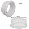 SKIR'CO Pack of 2 White 50 x 40 mm Rubber