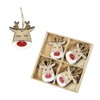 Heaven Sends Wooden Reindeer Christmas Tree Decorations x 8
