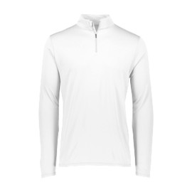Augusta Sportswear Men's Attain Light Weight Wicking Knit 1/4 Zip Pullover - Moisture-Wicking Athletic Performance and Comfort Wear White XL