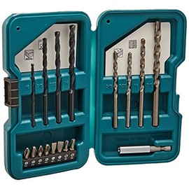 Makita D-45836 Juego de Accesorios Multipropositos Metal, Concreto, Madera y Puntas, 17 Piezas