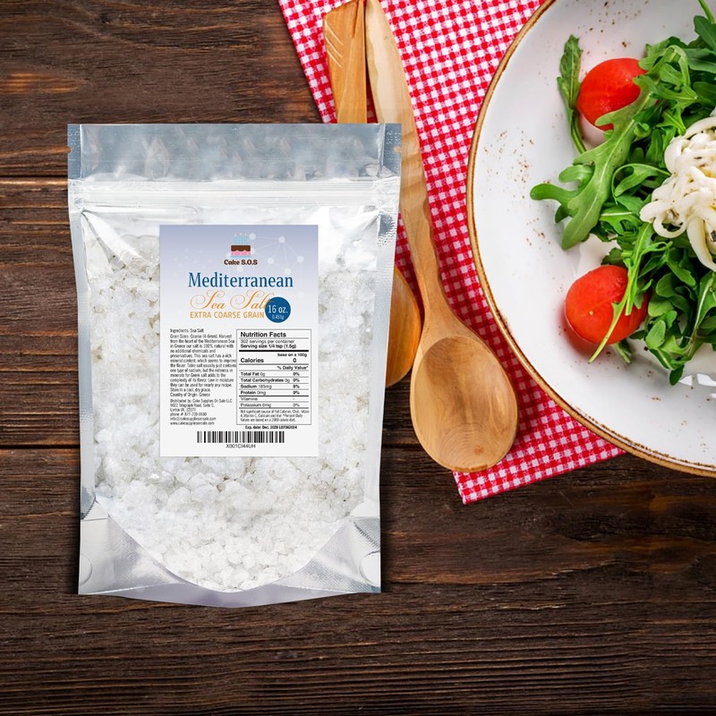 Mediterranean Sea Salt for Grinder Refill, Extra Coarse Grain (1-Pound