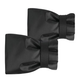 MOLIK Outdoor Faucet Cover Socks for Winter Freeze Protection, 7.09" W x 9.06" H, Velcro Thickened Anti-Freeze Outdoor Tap Cover, Reusable Waterproof Insulated Spigot backflow Cover,Black, 2Pcs