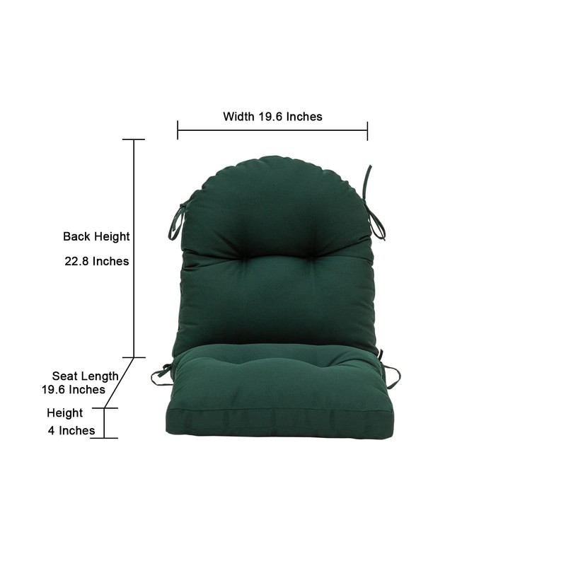 QILLOWAY Indoor Outdoor Seat Back Chair Pads Tufted Cushion, Spring/Summer