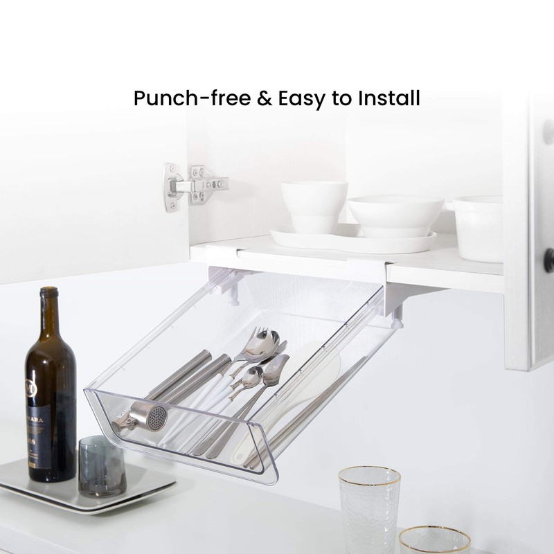 vacane Under Shelf Basket Organizer, Under Shelf Storage Drawer Pull