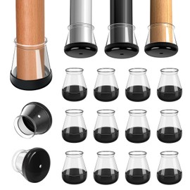 GICUNK Chair Leg Floor Protectors for Hardwood Floors and Carpet GICUNK Silicone Covers to Protect Wood Tile Floors Chair Sliders Non Slip Reduce Noise 28 Pcs Clear Round S Fit:1/2"~13/16"