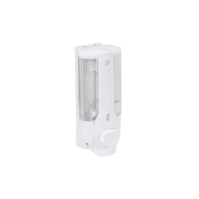 axentia 133170 Hanging Soap Dispenser, White, Approx. 7.5 x 19