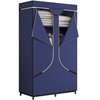 SORCEDAS Portable Wardrobe Closet Storage Organizer Metal Hanging Rack Non-Woven
