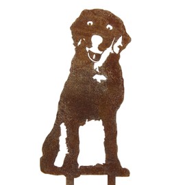My Metal Rescue Corten Steel Labrador Retriever Dog Silhouette Yard Stake (Large)