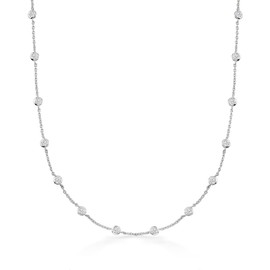 Ross-Simons 4.50 ct. t.w. CZ Station Necklace