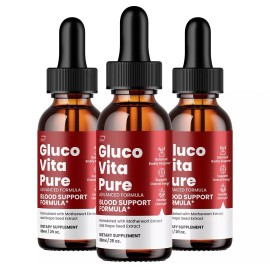 Gluco Vita Pure (3 Pack) Gluco Vita Pure Drops Healthy Formula - GlucoVita Pure Liquid