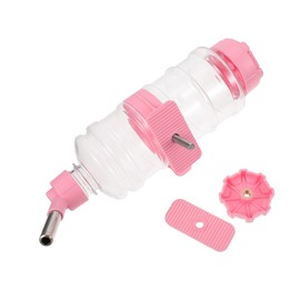 Ipetboom 1pc Cs Automatic Feeding Chinchilla Drinking Bowls Cages Mice Cage - Hamster Rabbit Bunny Pink Crate Cats Drinker Dogs Dispenser Water Hanging Gerbil Container for Drip Rabbits