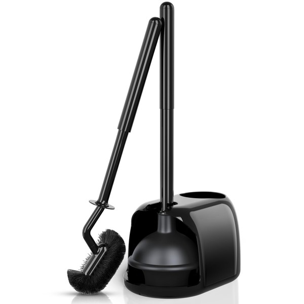 Premium Toilet Bowl Brush and Plunger Set | Deep Cleaning
