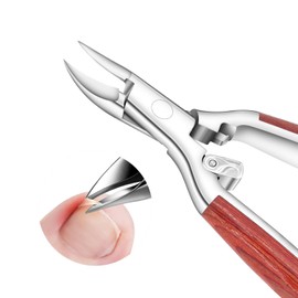 Nipper Nail Clippers Foot Nail Clippers for Intruded or Thick Toenail Nail Clippers Stainless Steel Toe Nail Trimmer with Non-Slip Handle for Seniors Men Women