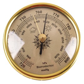 Barometer Adjustable 3in Barometric Pressure Gauge Clear Scaled Weather Barometer with Hanging Hole Portable Barometer for Indoor Outdoor Wall Fishing Barometers for The Home Wall Barometric Pressure