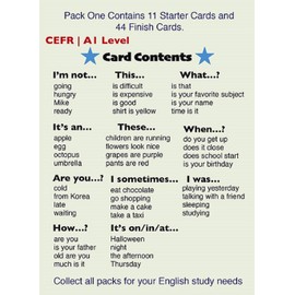 English Card Game Pairs Make Sentences Pack 2