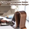 U Shape Wood Headphones Stand Holder Hanger Wooden Headset Desk