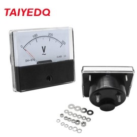 DH 아날로그 전압 패널 계량기, DH670, AC 0-300V, 70x60mm, 1 개 [04 100V] Analog Voltage Panel Meter, DH670, AC 0-300V, 70x60mm, 1 piece [04 100V]
