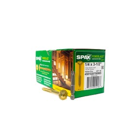 SPAX 1/4" x 3-1/2" Interior Washer Head Structural Wood Lag Screws Powerlags Torx T-Star (50 EA) Bit Included Heavy Duty