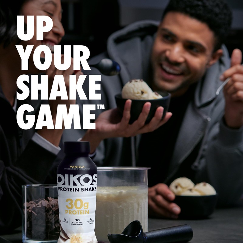 Oikos Protein Shake, Chocolate, 30g High Protein Drinks, Shelf Stable,