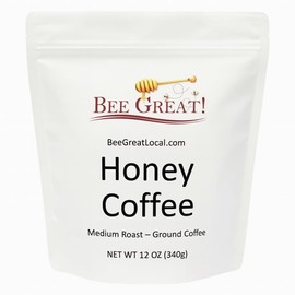 Bee Great Honey Coffee – 12 oz Bag | Small-Batch Arabica Coffee Infused with Pure Honey | Naturally Smooth & Balanced Flavor | No Artificial Flavorings or Syrups | Made in Indiana