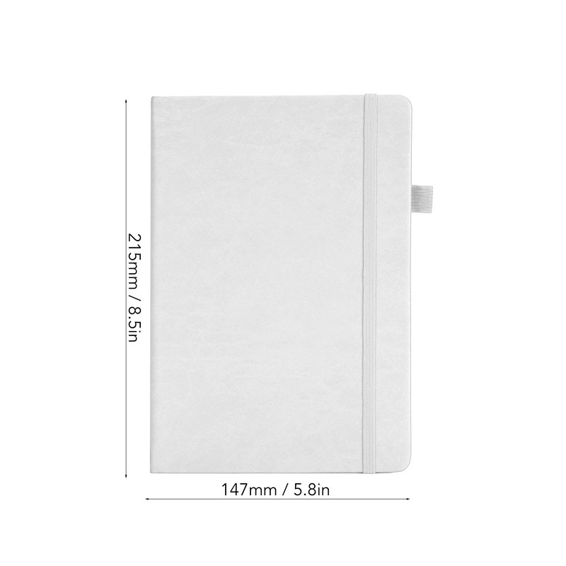 A5 Lined Notebook Portable PU Leather Hardcover Notebook with Elastic