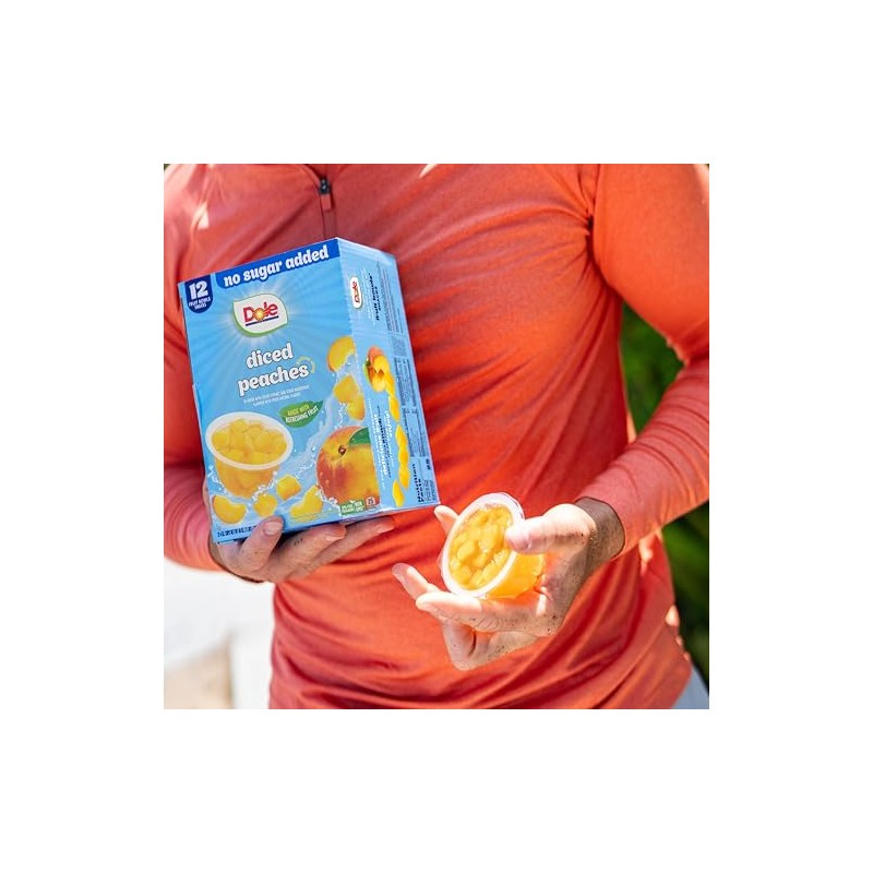 Dole Diced Peaches No Sugar Added - Dole Fruit Bowls