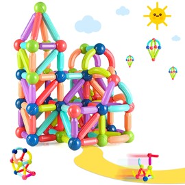 Bloques para Niños, Juguetes de construcción con Bolas y Varillas 42 Piezas, Juegos Didacticos Creativos y Educativos 3D, Rompecabezas en Tercera Dimensión, Regalo de Cumpleaños Niña de 3 a 7 Años