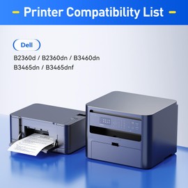 JCTONER B2360 M11XH Toner Cartridge Black High Yield with chip 1-Pack Replacement for Dell B2360 M11XH Toner Compatible with Dell B2360 B2360d B2360dn B3460dn B3465dn B3465dnf Laser Printer Ink All-in-One