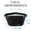 GINTRON Bauchtasche Gürteltasche für Herren und Damen mit 6 Taschen,