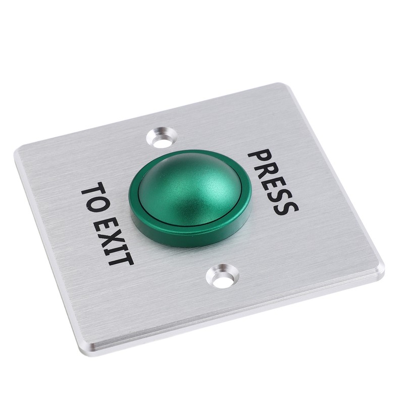 Door Release Button Stainless Steel 12‑24V Push to Exit NO
