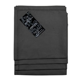 Homescapes - Four - Black - Napkins - 100% Cotton - 18 x 18 Inch (45 x 45 cm) Easy care table Hand Woven Napkins - Washable at 60 Deg C