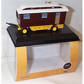 oxford Showmans Caravan Maroon vehicle 1:76 scale diecast model
