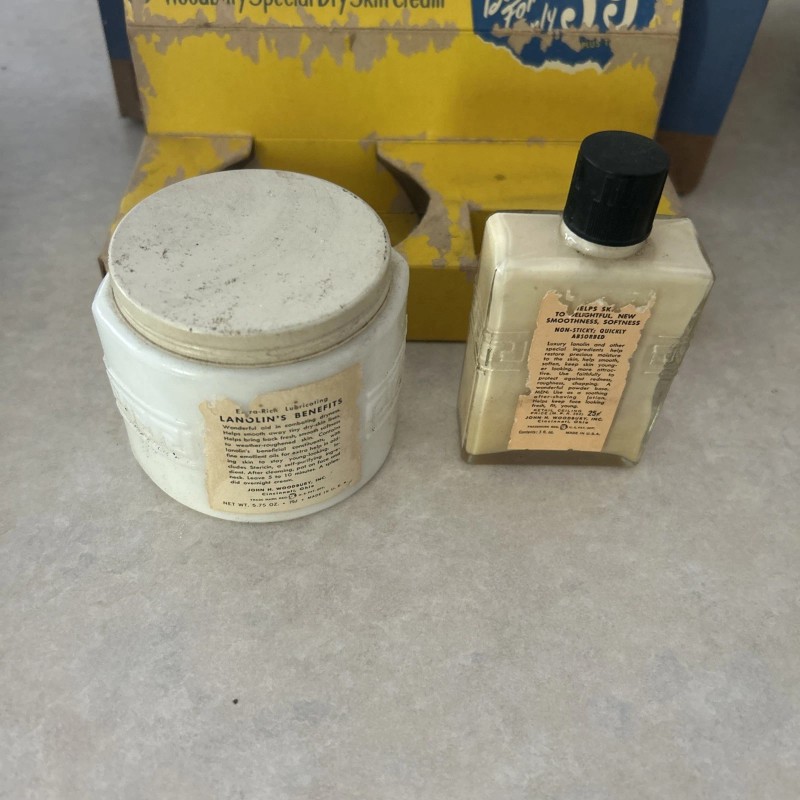 woodbury Vintage Woodbury Lana Lotion 1930s Gift Set Greek Key