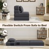 Folding Sofa Bed, One-Piece High-Density Foam Sleeper Chair, Grey, Single