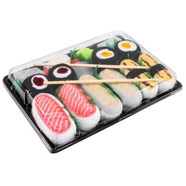 Rainbow Socks - Women's Men's - Sushi Socks Tamago Lasch Butterfish 2 x Maki - Funny Gift - 5 Pairs - Sizes 41-46, multicoloured