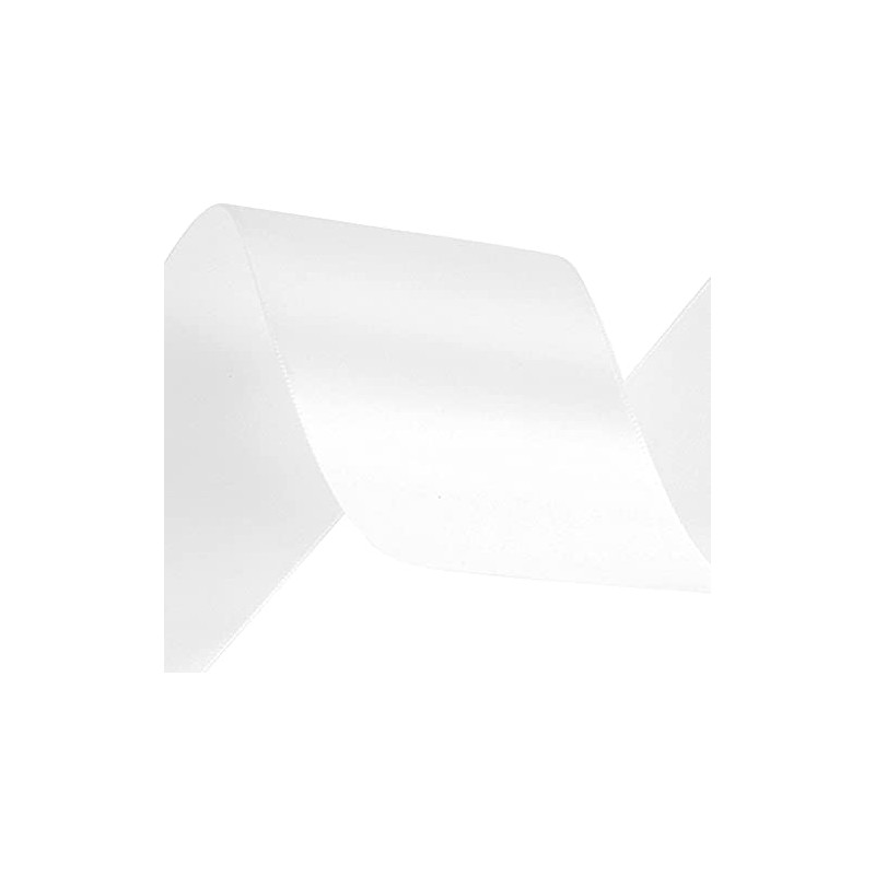 White Satin Ribbon - 50mm Wide - 3 Meters -