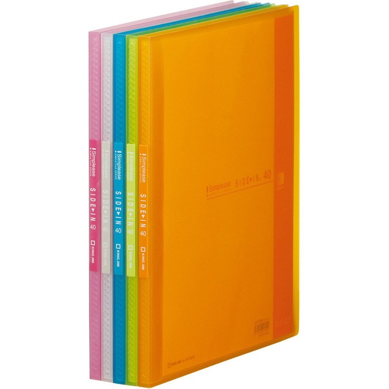 King Jim Clear File Simplease Transparent Side-in 40 Pockets A4
