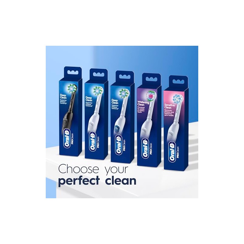 Oral-B Pro 100 3D White, Battery Toothbrush, White