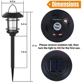 Dynaming 6 Pack Dual Use Solar Path Lights Outdoor, Hanging Lantern Solar Garden Lights with Edison Bulb, Landscape Lighting, Waterproof & Auto On/Off for Patio Pathway Walkway Driveway, Warm White