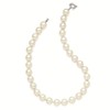 Solid 925 Sterling Silver 14-15mm White Shell Bead Necklace Chain