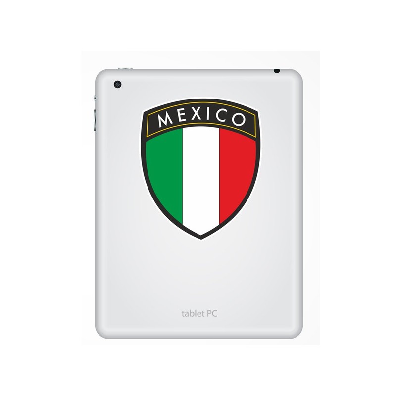 2 x 10cm/100mm Mexico Flag Design Vinyl Stickers Travel Luggage